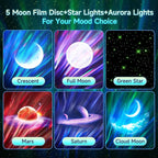 Northern Lights Projector Birthday Gifts for Him Galaxy Projector for Bedroom, 300+Colors Modes Aurora Light,15White Noise Sound Machine &Bluetooth Star Projector Galaxy Lights, Remote,Gifts for Boy