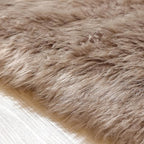 ORINOVA Beige Area Rugs for Living Room Bedroom Nursery 9X12 Washable Faux Sheepskin Fluffy Fur Rug Kids Room Decor Soft Cozy Home Décor