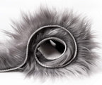 Ashler Faux Fur Rug, Fluffy Shaggy Area Rug Ultra Soft 3 x 3 Feet Round Fur Rug, Grey Fuzzy Rug Machine Washable Shag Rug, Nursery Decor Throw Rugs for Bedroom, Kids Room, Living Room