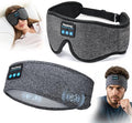2 Pack Bluetooth Sleep Mask & Sleep Headphones, Skin-Friendly Sleeping Eye Mask with Bluetooth Headphones, Sleep Gifts for Women Men, AudioBooks, Insomnia, Yoga, Air Travel, Meditation, Christmas