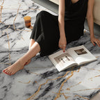 CRYPTOLITE Abstract Area Rug Washable Rug with Non-Slip Backing Low Pile Area Rugs for Living Room,Bedroom,Dining Room,4x6, Gold&Grey