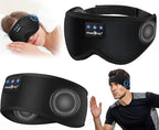 MUSICOZY Sleep Headphones Bluetooth Mask, Eye Masks with Headband, Sleeping Headphones for Side Sleepers Headband and Sleep Mask with Bluetooth Headphone Perfect for Sleeping