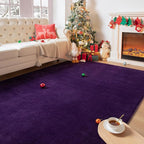 Przemy Washable Area Rug for Living Room Bedroom, 6x9 Feet Dark Purple Memory Foam Rug, Super Soft Modern Indoor Carpet for Kids Room Girls Boys Dorm Nursery Decor Mat