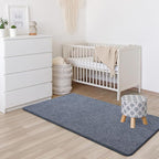 Keeko Soft 2x4 Small Runner Rug, Bedside Rugs for Bedroom Indoor Runner Hallway Carpets Non Slip Living Room Area Throw Rugs Memory Foam Laundry Room Rug for Teen Kids Boys Dorm Room Decor Blue