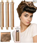 Littles Velvet Heatless Hair Curler Curling Rod Set, Soft Small Flexi Rods Hair Rollers Curlers to Sleep in No Heat Heatless Curls Overnight Rods for Short & Medium Hair for Tight Curls Blonde