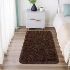 Small Fluffy Rugs for Bedroom 2x3 Brown Shaggy Area Rug Soft Plush Fuzzy Fur Throw Rug for Living Room Dorm Kids Nursery Home Decor Aesthetic Carpets