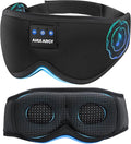 Ice Silk Sleep Mask with Headphones, Sleep Headphones for Side Sleeper with 3D Cups, Bluetooth 5.4 Sleeping Eye Mask, Total Blackout Sleeping Headphones for Women Men(Black)