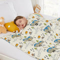 HOSUKKO Weighted Blanket - 5 lbs Ivory Forest Heavy Blanket - Breathable Blanket(36 * 48 inches, 5 lbs)