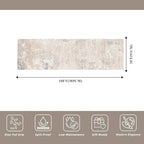 3x10 ft Washable Hallway Runner Rug – Non-Slip Long Carpet Runner for Kitchen, Indoor Entryway & Bathroom, Modern Neutral Low Pile Wide Floor Mat (Beige Grey,3x10)