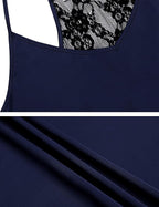 Ekouaer Satin Pajamas Women Lace Sleepwear Lingerie Cami Shorts Set Nightwear XS-XXL
