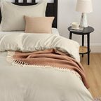 Bedsure Duvet Cover Twin/Twin XL Size - Soft Double Brushed Bedding Set for Kids & Adults, Zipper Closure, 2 Pieces, Includes 1 Duvet Cover (68"x90") & 1 Pillow Sham, NO Comforter, Linen