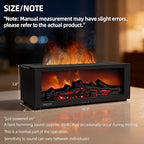 TMEHM Fireplace Flame Air Diffuser Humidifier,7 Colors Aromatherapy Essential Oil Diffuser,Ultrasonic Aroma Humidifier with Timer for Home,Bedroom,Office,Yoga (Black, L)