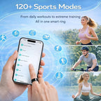 Smart Ring Health & Fitness Tracker for Men & Women – Sleep, Heart Rate & SpO₂ Monitoring, Stress & Activity Tracking, Women’s Health Support, 180+ Sports Modes, IP68 Waterproof, No Subscription Fee