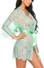 Avidlove Women's Lace Kimono Robe Babydoll Lingerie Mesh Nightgown S-5XL
