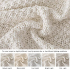 WDCOZY Chunky Cable Knit Throw Blanket Super Soft Warm Knitted Throw Blanket for Couch, Sofa, Chair, Bed Lightweight Breathable Cozy Comfortable Home Decorative Ivory Cream White 50x60 Inches