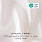 Bedsure Satin Pillowcase 2 Pack Similar to Silk Pillow Cases Standard Size, Pillow Case for Sleeping Women with Envelope Closure, Gifts for Women Men, Ivory, 20x26 Inches, 2pcs