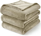 BEDELITE Fleece Blanket Twin Size Oat Linen Throw Blankets for Couch & Bed, Luxury Plush Cozy Fuzzy Blanket 60x80 inches, Super Soft Warm Lightweight Throw Blanket for Travel Camping