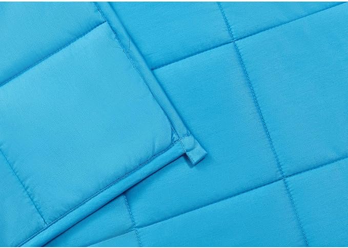 TONGDADA Kids Weighted Blanket | 40''x60'',10lbs | for Child Between 80-125 lbs | Premium Cotton Material with Glass Beads | Teal
