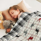 CuteKing Weighted Blanket - Weighted Blanket with Premium Glass Beads - Breathable Heavy Blanket for Comfortable Rest - Soft Thick Blanket All-Season(7lbs, 40"x60", Deer)