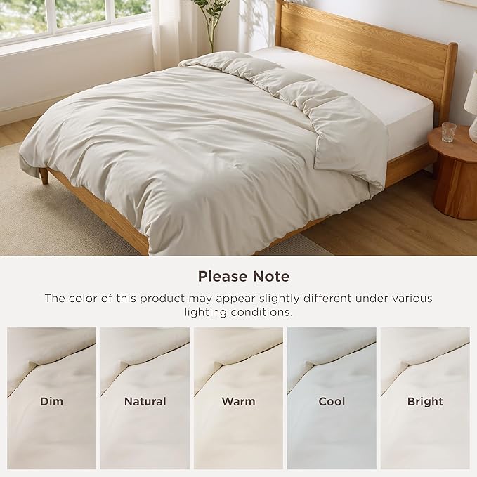 Bedsure Duvet Cover Full Size - Only Includes 1 Duvet Cover (80"x90"), Hotel Luxury Soft Double Brushed All Season Bedding for Kids & Adults, Zipper Closure, Linen (No Comforter, No Pillow Shams)