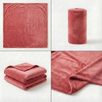 Fleece Blanket Full/Queen - 80x90 Inch Lightweight & Buttery-Soft Throw for Bed, Sofa, Camping | 300GSM Cloud-Touch Microfiber | Cozy Essentials for Travel & Movie Nights, (Dusty Rose)