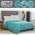 Teal Weighted Blanket for Adults 20lbs, 48"x72", Twin Full Size Cooling Heavy Throw Blanket for 130-220lbs, Microfiber Soft Thick Big Blankets Weighted Comforter Breathable Gift for Sleeping