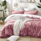 Love's cabin Vintage Rose Comforter Set Queen - Queen Size Comforter Set, 3 Pieces Cute Floral Bedding Sets for All Seasons,1 Soft Reversible Botanical Flowers Comforter and 2 Pillow Shams