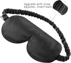 ALASKA BEAR Sleep Mask with Silk-Covered Headband for Hair Care, Silk Eye Mask Comfortable Scrunchy Band Over Ears (Built-in Contour Insert, Luxury 22 Momme)