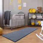 Keeko Soft Hallway Runner Rug, 2x8 Bedside Runner Rugs for Bedroom Living Room Non Slip Washable Modern Memory Foam Rug Low Pile Kitchen Runner Rugs for Nursery Dorm Kids Room Decor Blue