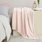 CYMULA Kids Blanket for Boys Girls 30x40 inches, Soft Cozy Warm Fuzzy Swaddle Throw Blanket for Crib Stroller, Pink