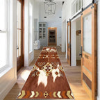 Cowhide Rugs for Kitchen,2x6ft,Cow Print Runner Rug for Hallway,Southwestern Decor Tribal Rug,Aztec Decor Western Rugs,Soft, Non-Slip, and Machine Washable Rustic Farmhouse Runner Carpet