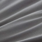 CLOTHKNOW Grey Full Size Comforter Set Dark Gray Bedding Comforter Sets Soft Men Boys Comforter with 2 x Pillow Cases