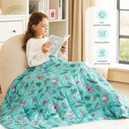 HOSUKKO Weighted Blanket - 3 lbs Green Bush Heavy Blanket - Breathable Blanket(36 * 48 inches, 3 lbs)