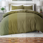 Bare Home Bedding Duvet Cover King Size - Premium 1800 Super Soft Collection - Lightweight, Cooling - Soft Breathable Bedding Duvet Cover (King, Olive)