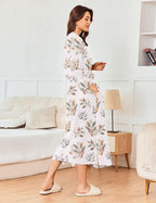 Ekouaer Women's Robe Long Waffle Knit Bathrobe Lightweight Soft Kimono Robes Loungewear S-XXL