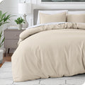 Bare Home Bedding Duvet Cover Full Size - Premium 1800 Super Soft Collection - Lightweight, Cooling - Soft Breathable Bedding Duvet Cover (Full, Sand)