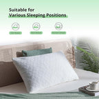 EGOHOME Shredded Memory Foam Pillows, Adjustable Bed Pillows for Side, Back or Stomach Sleepers, Neck Pillows for Sleeping, Queen Size Pillow with Removable Cover (1 PC)