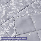 yescool Weighted Blanket for Adults (15 lbs, 60" x 80", Pearl Grey) Cooling Heavy Blanket for Sleeping Perfect for 140-160 lbs, Queen Size Breathable Blanket with Premium Glass Bead, Machine Washable