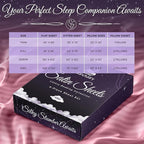 SLEEP SANCTUARY Satin Sheets Full Size – 4 Piece Luxury Silky Bed Set, Softer Than Silk, 15" Deep Pocket, Cooling & Wrinkle-Free, Moisture-Wicking & Breathable for Hair & Skin (Striped Pink)