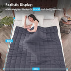 yescool Weighted Blanket for Adults (20 lbs, 60” x 80”, Grey) Cooling Heavy Blanket for Sleeping Perfect for 190-210 lbs, Queen Size Breathable Blanket with Premium Glass Bead, Machine Washable