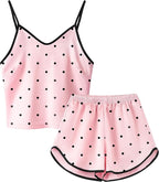 Girls & Women Silk Pajamas Set Satin Camisole Sleepwear 2 Piece Pjs, 3 Years - Women XXL