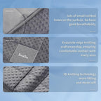 Topcee Weighted Blanket for Adults (12lbs 48"x72"), Minky Dots Heavy Blanket for 110-130lbs Sleeping, Soft, Cozy and Cooling Weighted Throw Blankets, Machine Washable, Grey