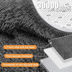Shag Area Rugs for Living Room Grey, Soft Fluffy 4x6 Feet Fuzzy Plush Bedroom Rug, Shaggy Floor Carpets for Kids Girls Boys Room, Dorms, Nursery, Home Decor Aesthetic, Upgrade Anti-Skid