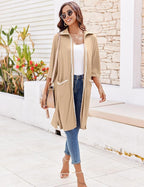 Ekouaer Women Zipper Robe Lightweight House Coat Zipper Front Short Bathrobes Soft Nightgown with Pockets S-3XL