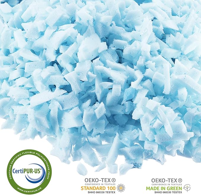 Nestl Adjustable Shredded Gel Memory Foam Fill, Memory Foam & Poly Fill for Your Adjustable Ice Pillows - CertiPUR-US Approved- 1LB