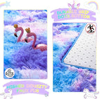 Noahas Kids Rugs for Bedroom Girls,3x5 Feet Rainbow Rug,Blue and Purple Kids Carpet,Shaggy Fluffy Bedroom Rug,Colorful Area Rug Nursery Toddler Boys Girls Room Decor