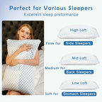 Premium Adjustable Shredded Memory Foam Pillow - Suitable for Side, Back, and Stomach Sleepers, with Cooling Fiber Machine Washable Cover (King (U.S. Standard)-1PCS)