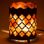 Himalayan Pink Salt Lamp Basket & Dimmer Cord Bulb