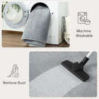 Andecor Shag Area Rug Fluffy Carpets, 5x7 Grey Washable Living Room Bedroom Rugs, Soft Fuzzy Indoor Rugs for Dorm Boys Girls Kids Room Nursery Home Decorations
