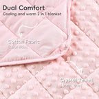 yescool Pink Weighted Blankets for Adults 12 lb, 60 * 80in Queen Size Weighted Blanket for Better Sleep, Minky Heavy Blanket for All Seasons